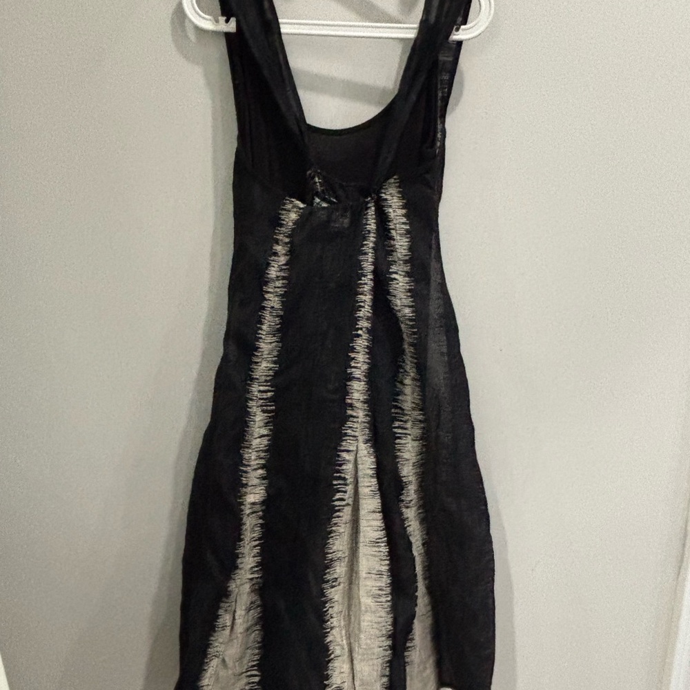 Black and Cream Backless Sheath Dress for Cocktail